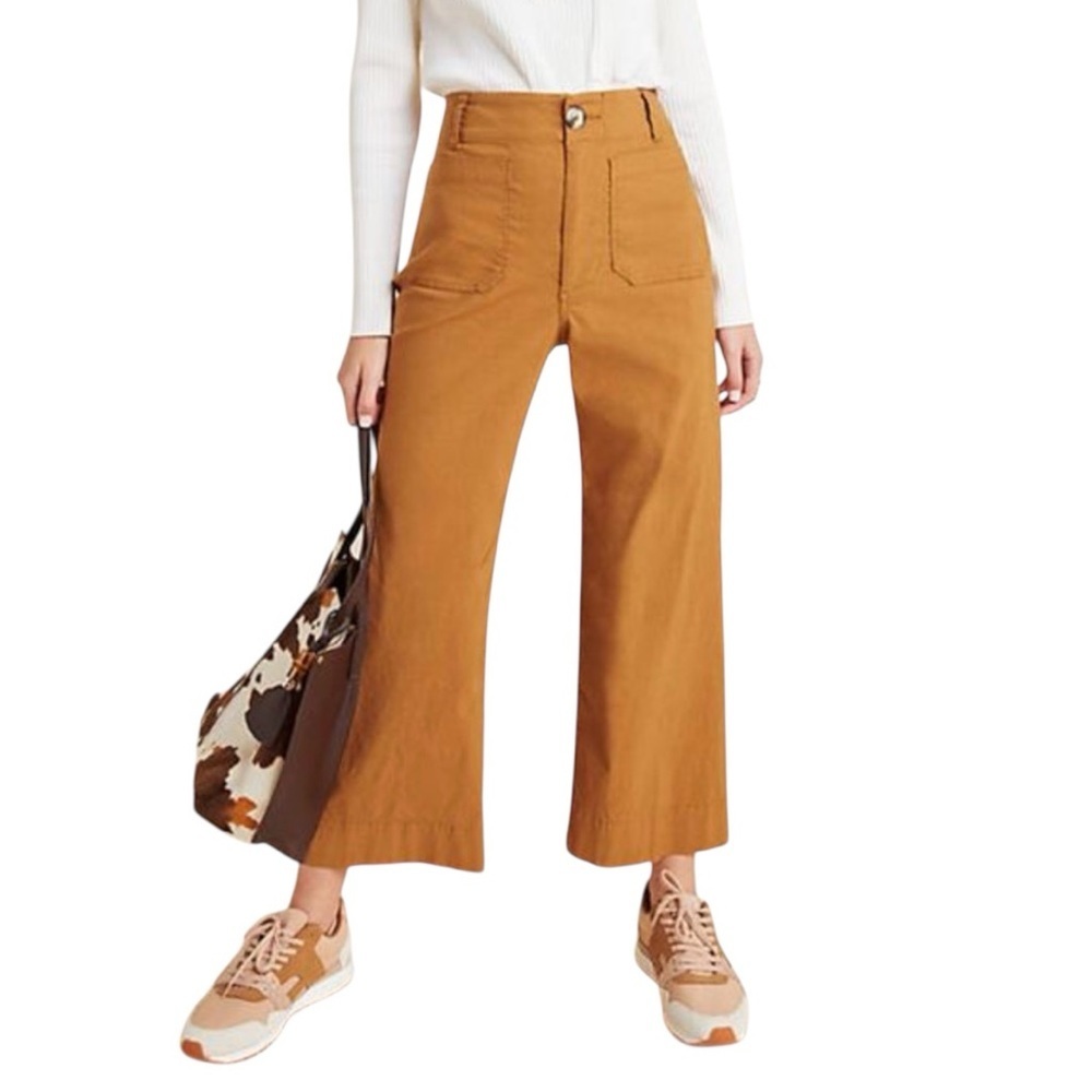 The Colette Crop High-Rise Wide-Leg Pants
